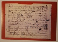 FRYDERYK CHOPIN - Rękopis szkicu Mazurka f - moll op. 68 nr 4, CZYSTA