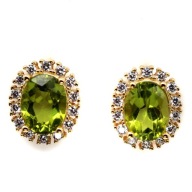 PERIDOT KOLCZYKI PIEKNE