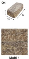 Cegła postarzana OLD4 Combet 30x15x11 Multi 1