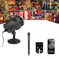 PROJEKTOR ŚWIĄTECZNY HD rzutnik ZEWNĘTRZNY laserowy na dom 64 WZORY + PILOT