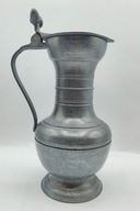 CYNA sygnowany STARY dzbanek dzban ozdobny z żołędziami CYNY duży 23 cm