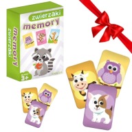 GRA ZWIERZAKI MEMORY ĆWICZY PAMIĘĆ I KONCENTRACJĘ RODZINNA DLA DZIECI 3+