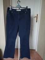 spodnie dżins wysoki stan granatowe strecz 48 dzwonysimply be. denim kim