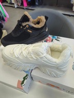 Buty sneakersy ekoskóra ocieplane białe r. 39 lekkie !!!