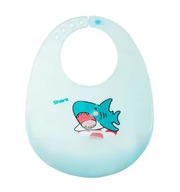 Śliniak silikonowy z kieszonką| Niebieski Rekin| AS