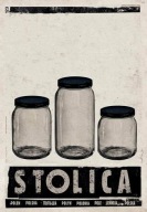 Plakat Stolica Warszawa Słoik Słoiki Polska Poland Ryszard Kaja 98 x 68 cm