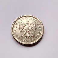 Moneta 20 groszy 2010 r. podwójny rant, rzadkość w super stanie