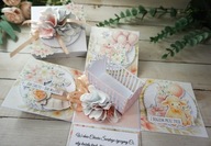 Exploding Box Chrzest Święty z łóżeczkiem 3D - Pamiątka prezent pudełko