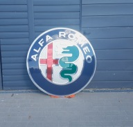 LOGO EMBLEMAT ALFA ROMEO GARAZ BIURO FIRMA DUZE SWIECĄCE LOGO 120cm