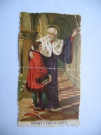 ŚWIĘTY JAN KANTY przedwojenny ŚW. OBRAZEK KRAKÓW SAPIEHA 1926