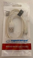 ESPERAZNA Kabel USB - Micro USB 2,0 biały 1m M/M