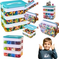POJEMNIK NA ZABAWKI DUŻY KLOCKI ORGANIZER PLASTIKOWY SKRZYNIA 32,5X30,5X23