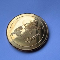Moneta Kolekcjonerska Kryptowaluta RIPPLE XRP kolor złoty [kryptowaluty]