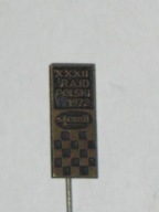 XXXII Samochodowy Rajd Polski STOMIL 1972 odznaka z PRL