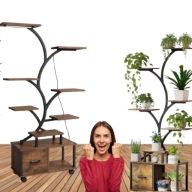 KWIETNIK REGAŁ DRZEWKO LED FULL SPECTRUM DO UPRAWY SZAFKA MOBILNA 144CM