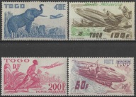 Francuskie Togo - samolot* (1947) SW 249-252