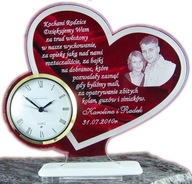 PODZIĘKOWANIA DLA RODZICÓW GRAWEROWANE Z ZEGAREM