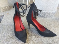 PURA LOPEZ nr 37-37,5 eleganckie czółenka skóra