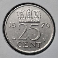 *HOLANDIA [0037]*25 centów 1979 Juliana (królowa Holandii), Korona 25 CENT