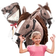 HOBBY HORSE koń na kiju SKIPPI HOBBY HORSE Brązowy - PREZENT DLA DZIECI