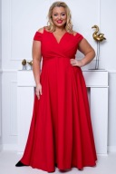 Gala suknia wieczorowa plus size czerwony 48