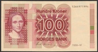 Norwegia 100 koron 1988 - Camilla Collet - stan 2