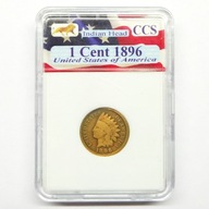 1 cent 1896 USA Indianin w plastikowym slabie moneta