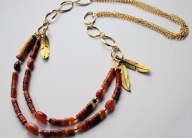 Naszyjnik z agatu na łańcuszku