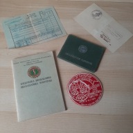 Zestaw organizatora PTTK Książeczka legitymacja naszywka paragony 1970