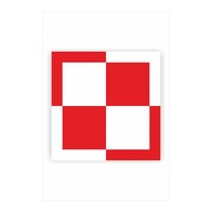 Naklejka FLAGA Polska SZACHOWNICA Polski pół tablicy ADR 30x20cm tablica