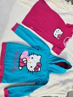 zestaw bluza z kapturem i sukienka bluzka Hello Kitty 122-128cm