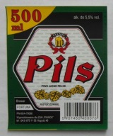 ETYKIETA PIWO PILS BROWAR FORTUNA MIŁOSŁAW ROZLEWNIA PIANOX KOPYŚĆ