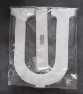 Litera Literka U drewniana biała wys 28cm