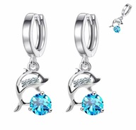 Kolczyki K08 wiszące krótkie cyrkonie pr. sr. 925