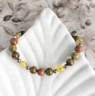 Bransoletka z kamieni naturalnych, prezent dla Babci, zapinana, regulowana