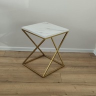 Stolik kawowy złoty nocny boczny pomocniczy