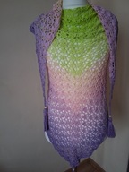 Chusta ręcznie robiona na szydełku, bawełna, szer. 215cm x wys. 105cm, K2