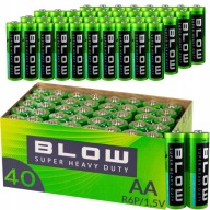 BATERIE AA LR6 R6 PALUSZKI 1,5V MOCNE WYDAJNE ZESTAW 40 SZTUK KARTON