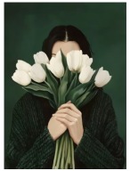 Plakat „Floral Muse” – Minimalistyczny Plakat Artystyczny