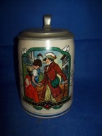 -[@p4] -Secesyjny-Stary kufel--1/2L ok, 1900-r -21-