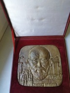 Janusz Korczak plakieta brąz Treblinka duża PRL