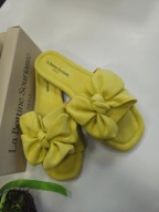 Klapki żółte kokarda, r. 36 ekozamsz Paris !!!