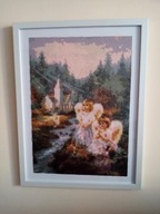 Aniołki nad strumykiem - Haft Diamentowy