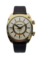 ZŁOCONY MĘSKI NARĘCZNY ZEGAREK POLJOT BUDZIK LATA 70-TE - IDEAŁ