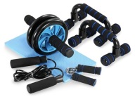 TOMSHOO Zestaw do Ćwiczeń Fitness 5 w 1 Niebieski Domowa Siłownia