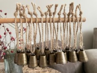 dzwonki na choinkę 15 sztuk metalowe rustykalne