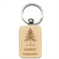 Brelok drewniany Forest Therapy grawer las natura prezent