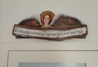 ANIOŁ ręcznie malowany na desce .Anioł na ścianę ,nad drzwi. Anioł stróż.