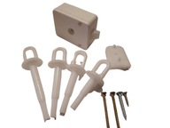 Zamek do schodów strychowych OMAN + Smoczek 4 szt