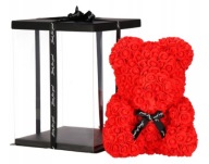DUŻY MIŚ z RÓŻ 40 CM XXL 700 róż + PUDEŁKO Gift Box PREZENT WALENTYNKI